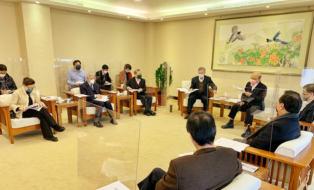 行政院長蘇貞昌今召開「物價及金融穩定議題討論會議」。 圖：行政院 / 提供