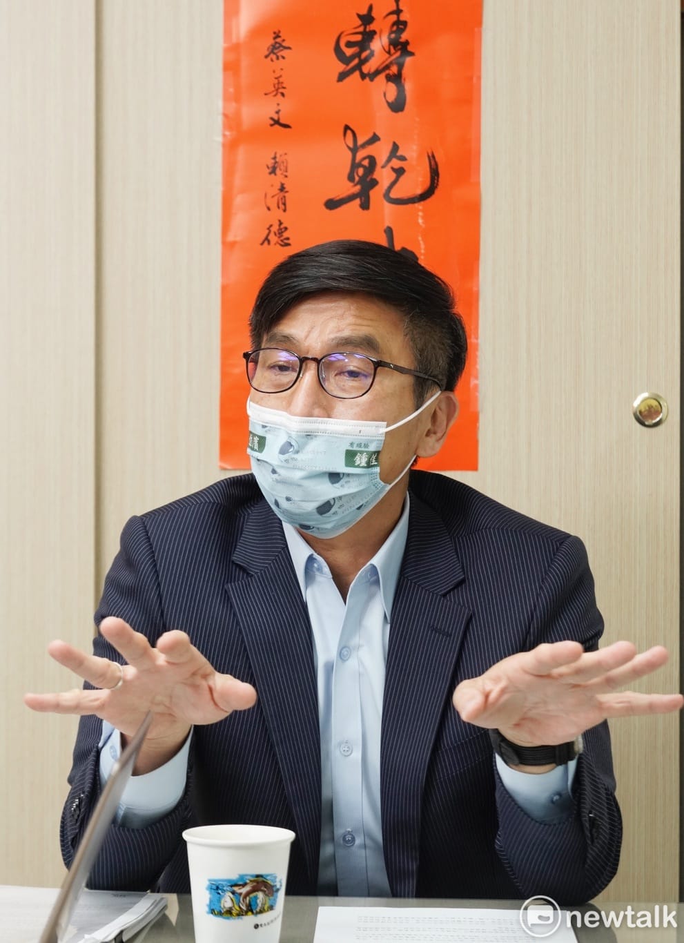 鍾佳濱說，他對自己的要求就是贏得運動家風度、未來大選時也經得起考驗。 圖：張良一/攝
