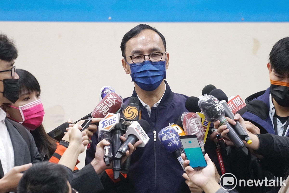 國民黨主席朱立倫出席2022中央律師團成立記者會。 圖：張良一/攝