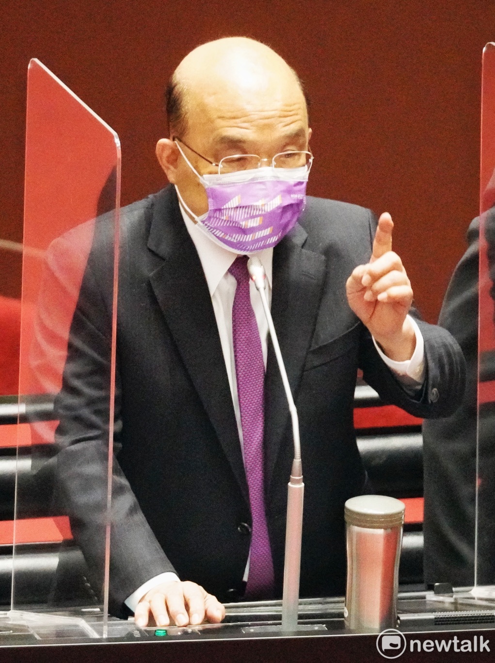行政院長蘇貞昌在立院院會備詢。 圖：張良一/攝