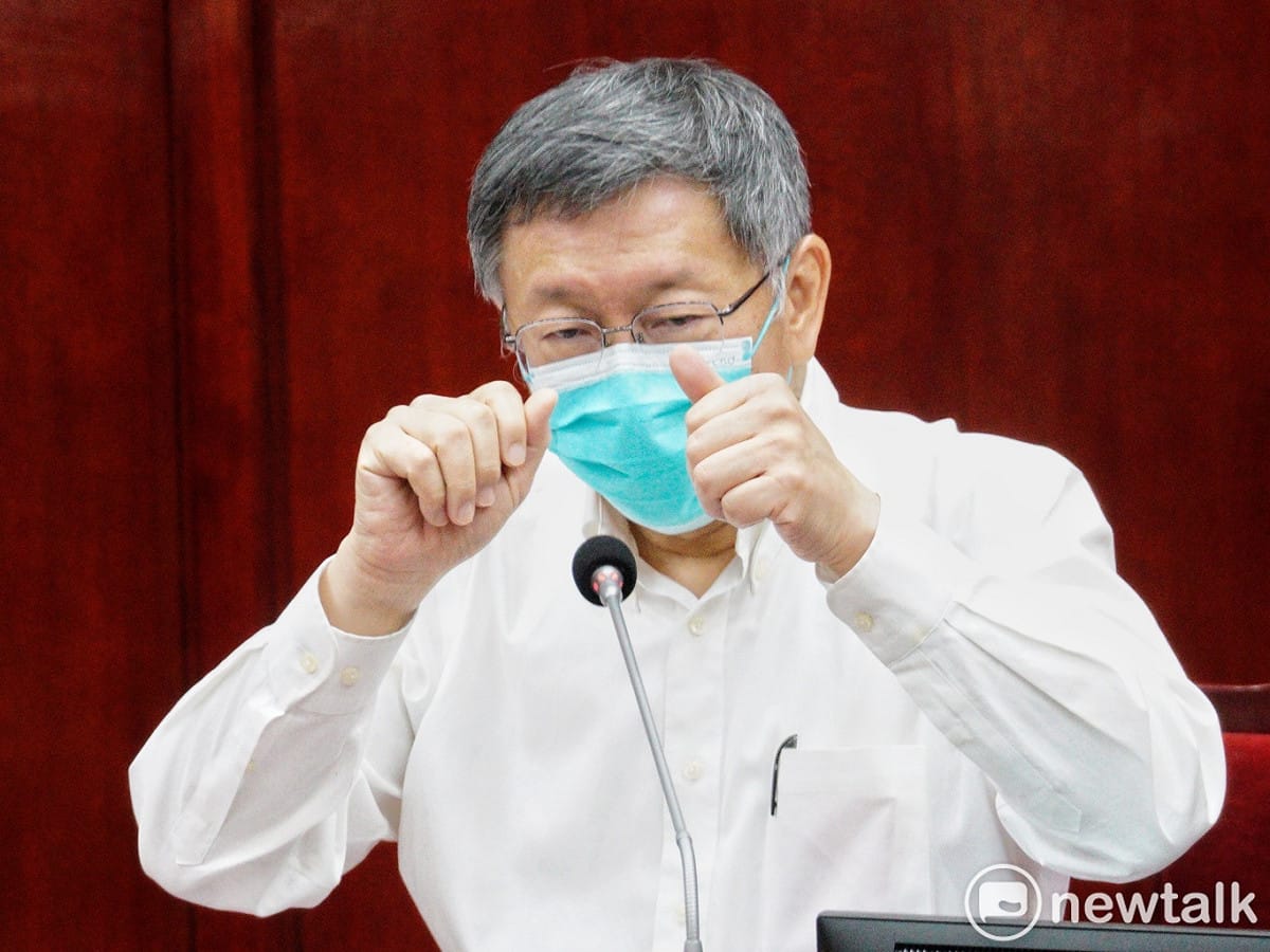 台北市長柯文哲在台北市議會備詢。 圖：張良一 / 攝（資料照）