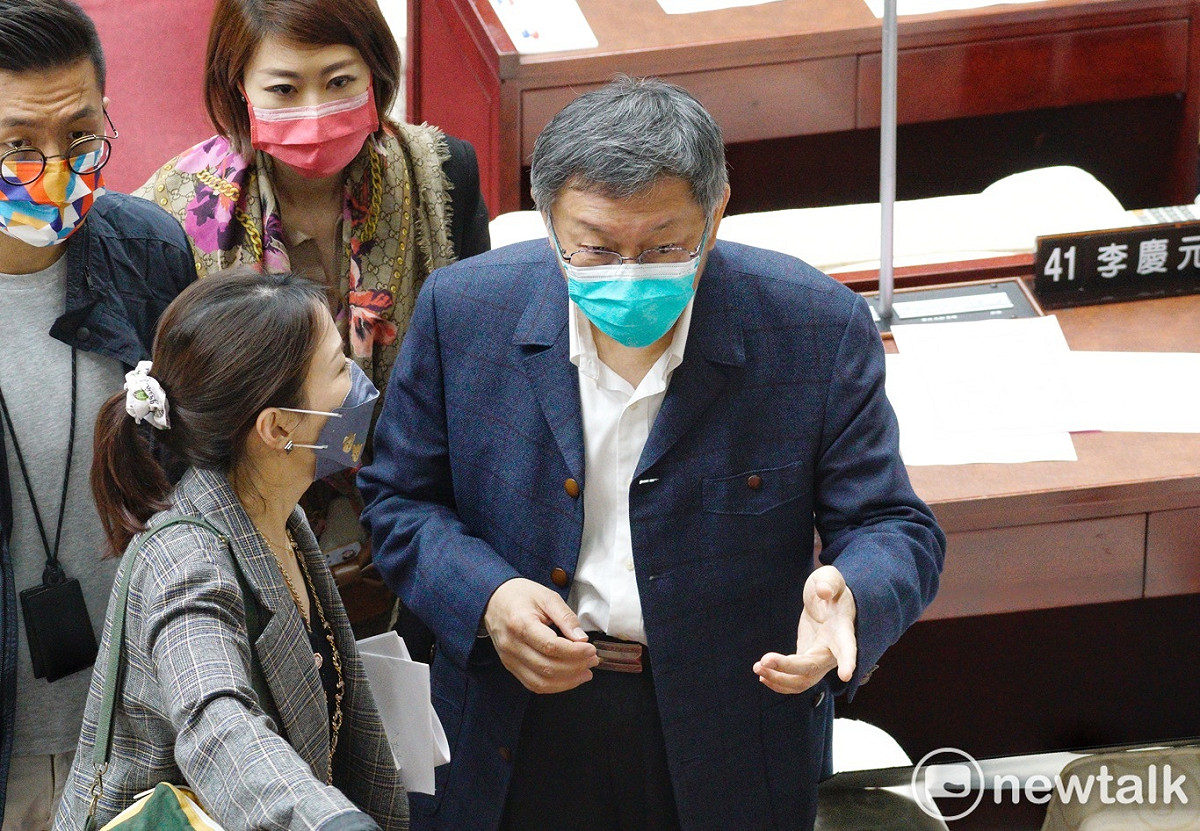 台北市長柯文哲在台北市議會備詢。 圖：張良一 / 攝
