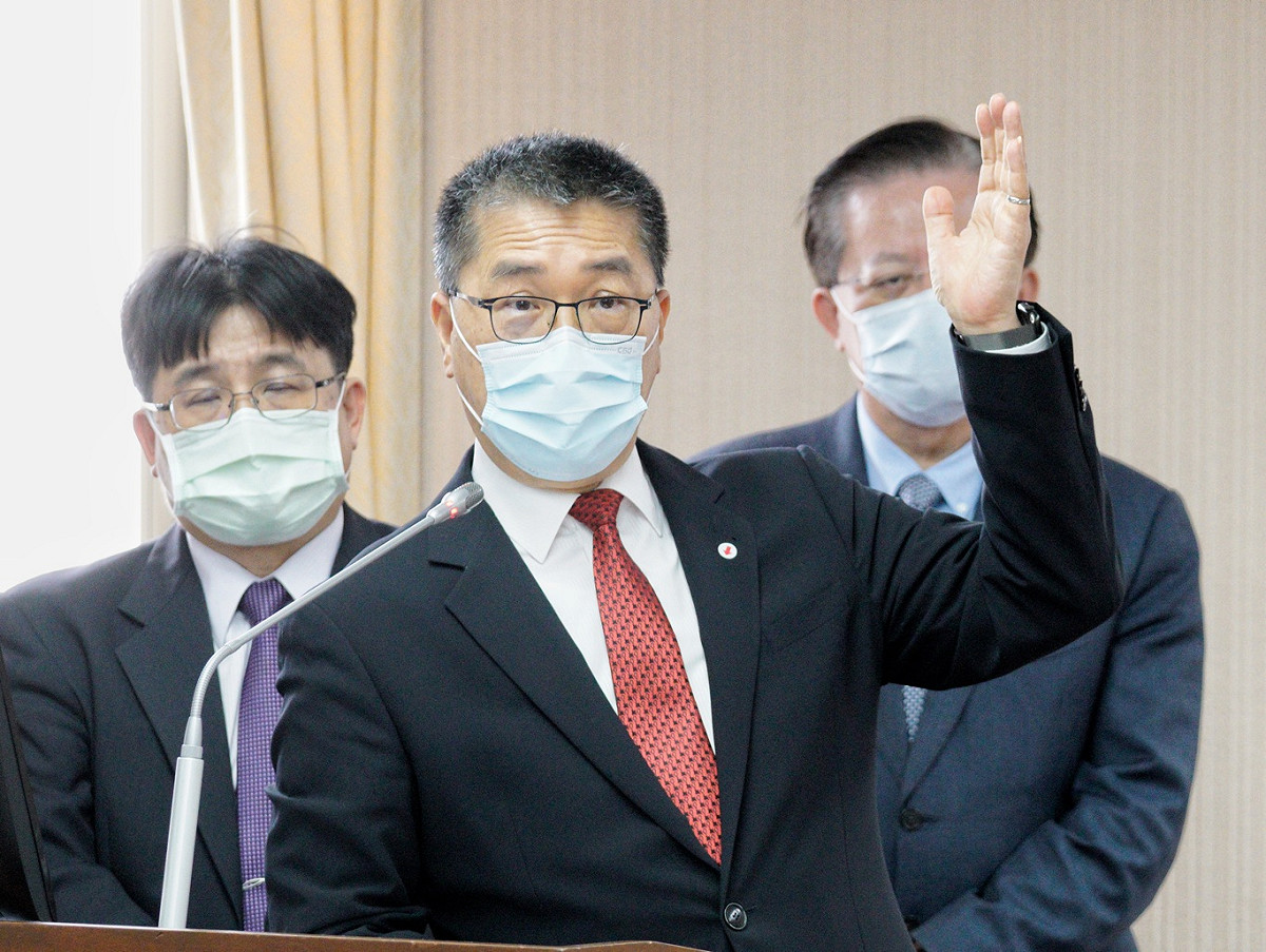 內政部長徐國勇今（11）天在立院內政委員會備詢。 圖：張良一/攝