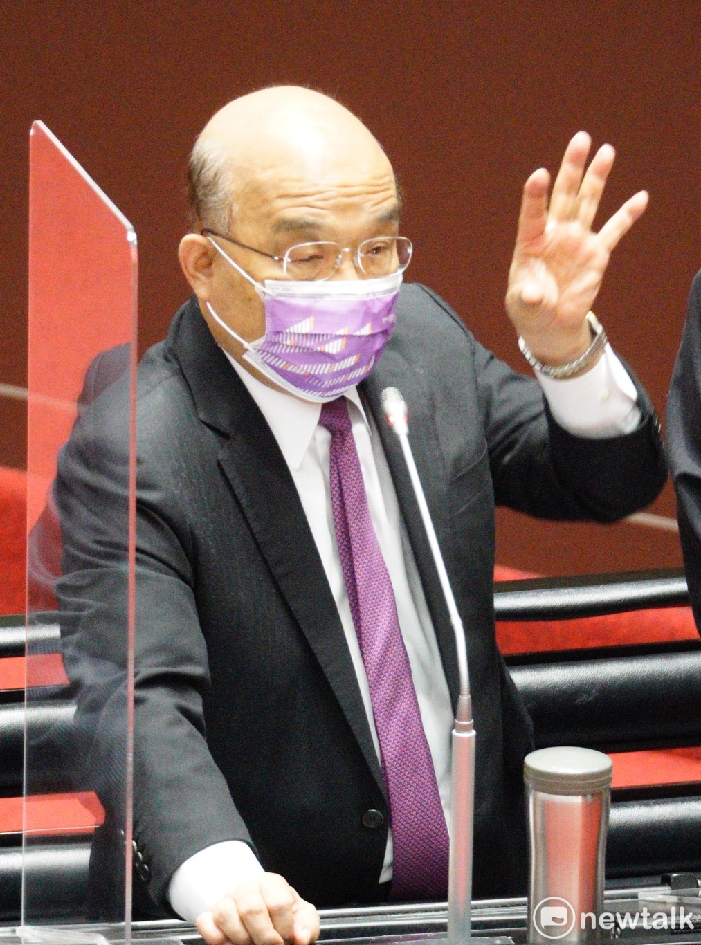 行政院長蘇貞昌在立院院會備詢。 圖：張良一/攝