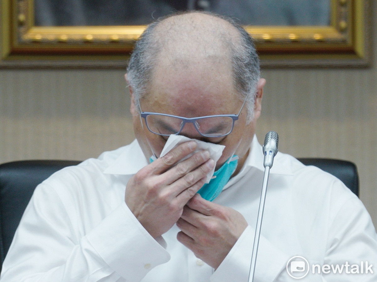 李明哲在發言時數度落淚。 圖：張良一/攝