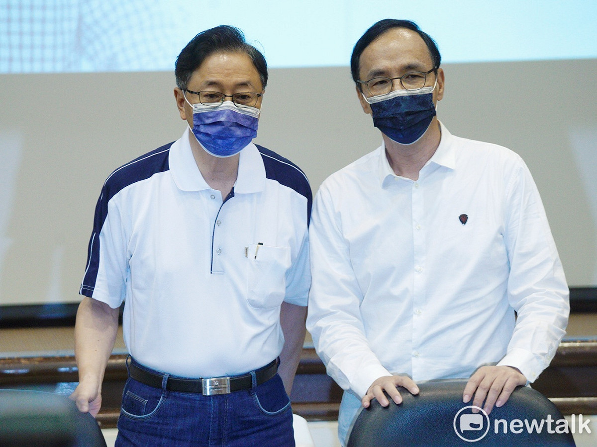 國民黨提名桃園市長參選人下午在國民黨主席朱立倫等人的陪同下，舉辦「張善政談桃園願景」記者會。 圖：張良一/攝（資料照）