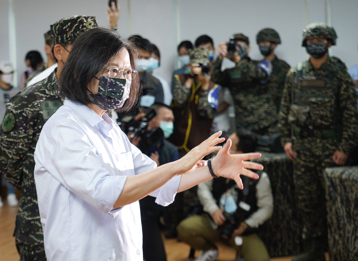 三軍統帥蔡英文。 圖：張良一/攝（資料照）
