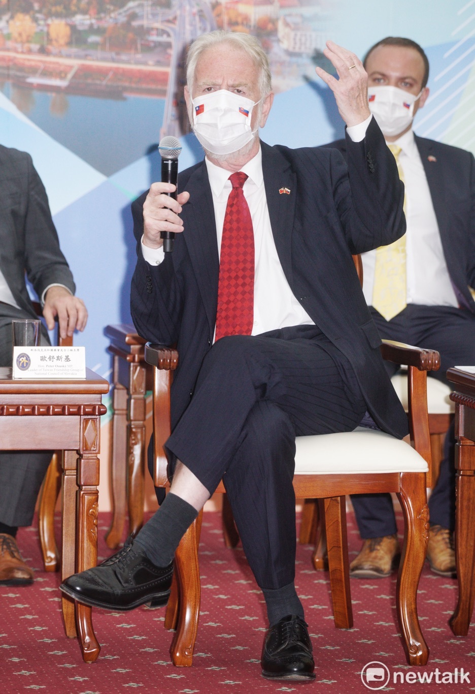 來台訪問的斯洛伐克國會友台小組主席歐舒斯基（Peter Osuský）。 圖：張良一/攝