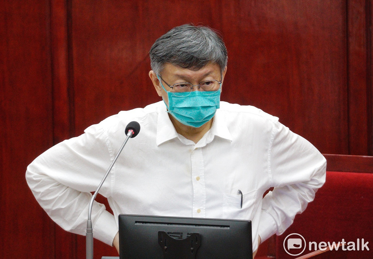 台北市長柯文哲在台北市議會備詢。 圖：張良一 / 攝（資料照）