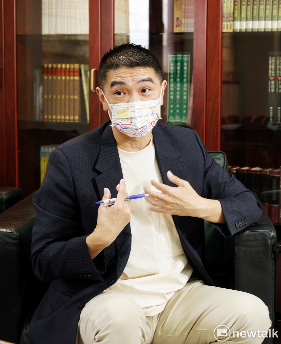 國民黨基隆市長參選人謝國樑接受新頭殼新聞網站專訪。 圖：張良一 / 攝