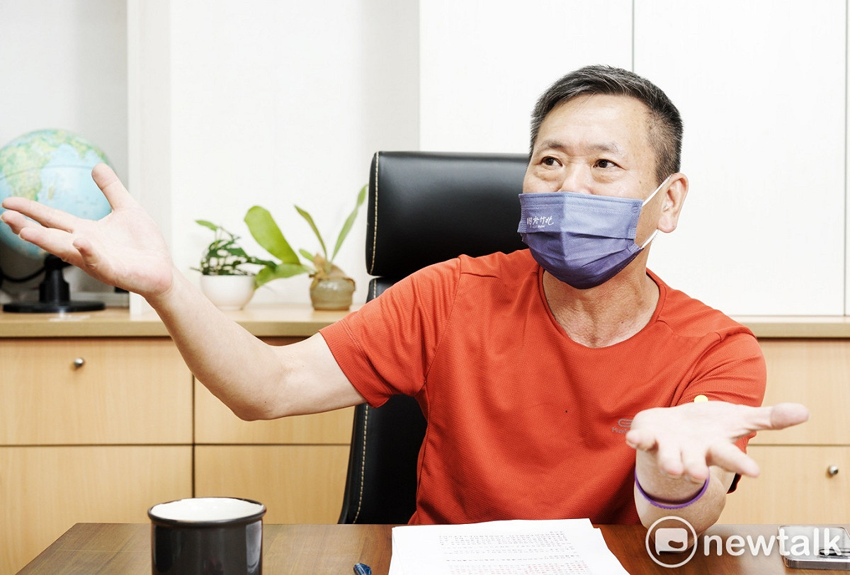 國民黨立委林為洲接受《新頭殼》專訪。 圖：張良一/攝