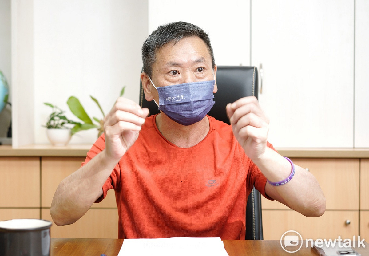 林為洲表示，國民黨在竹北沒有優勢，因此某種程度上，他是光復竹北。 圖：張良一/攝