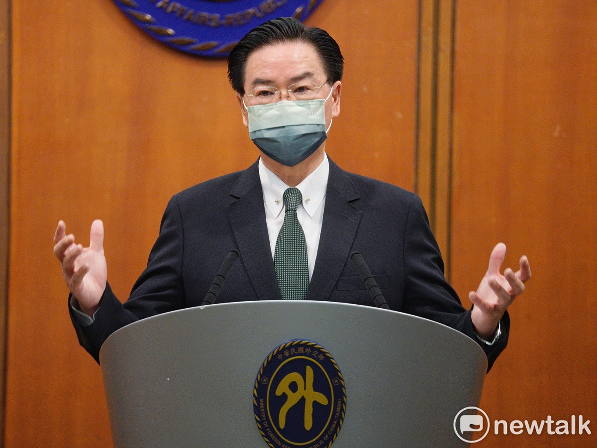 外交部長吳釗燮舉行國際記者會。 圖：張良一/攝