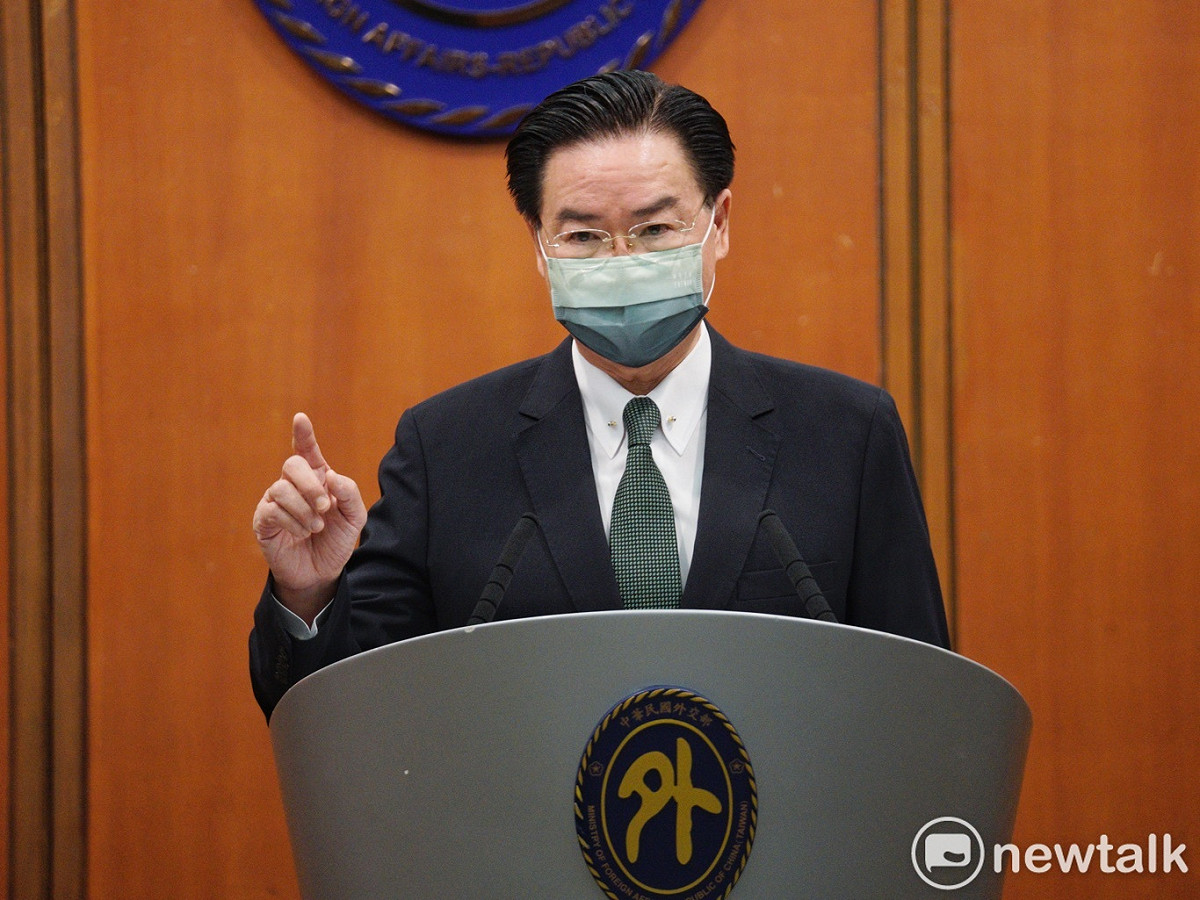 外交部長吳釗燮舉行國際記者會。 圖：張良一/攝