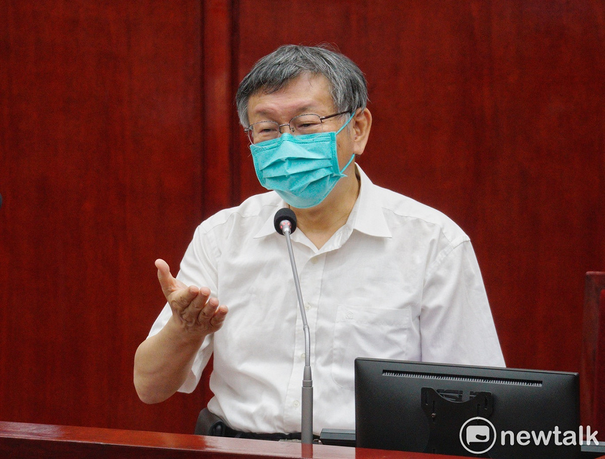 台北市長柯文哲在市議會備詢。 圖：張良一 / 攝