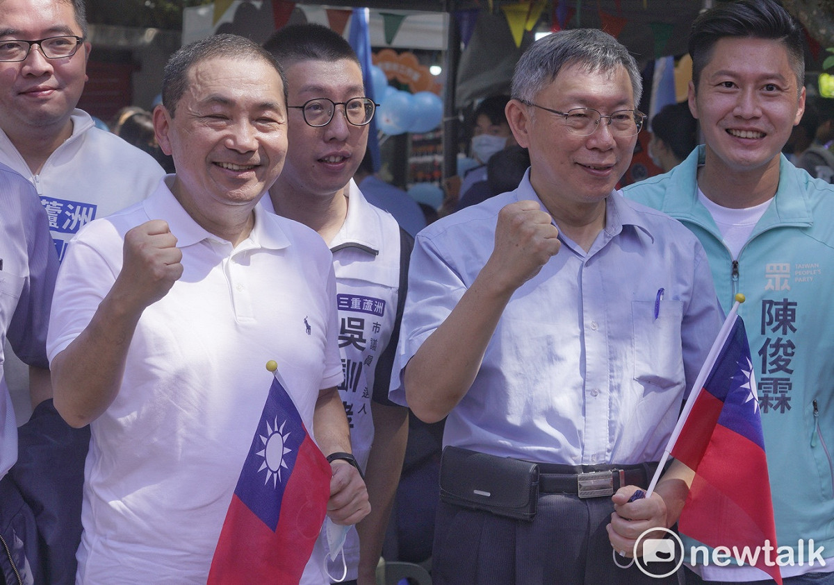 台北市長柯文哲、新北市長侯友宜。 圖：張良一/攝