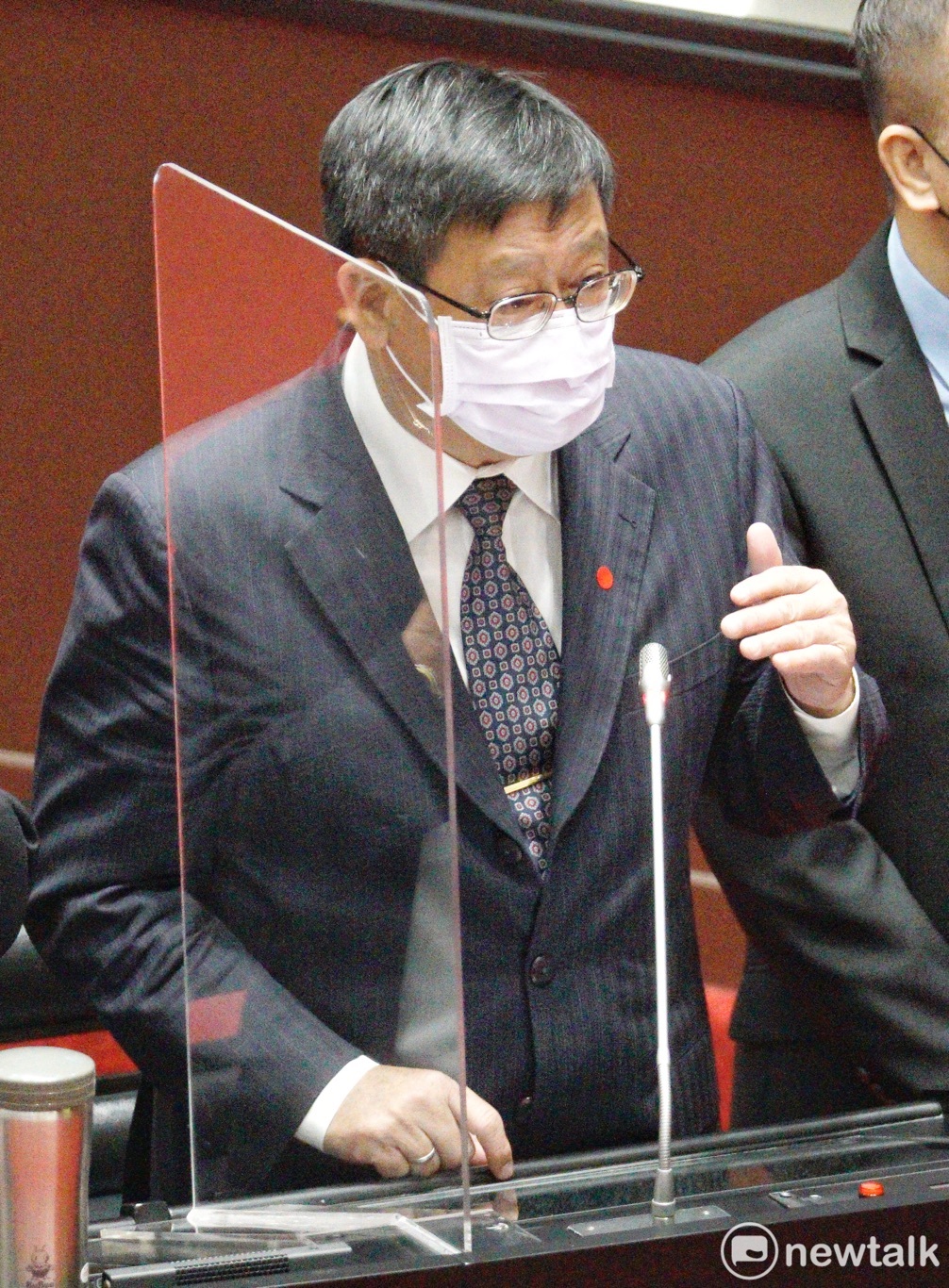 末代環保署長張子敬今（19）日在環保署慶發表畢業感言。 圖：張良一／攝 (資料照)