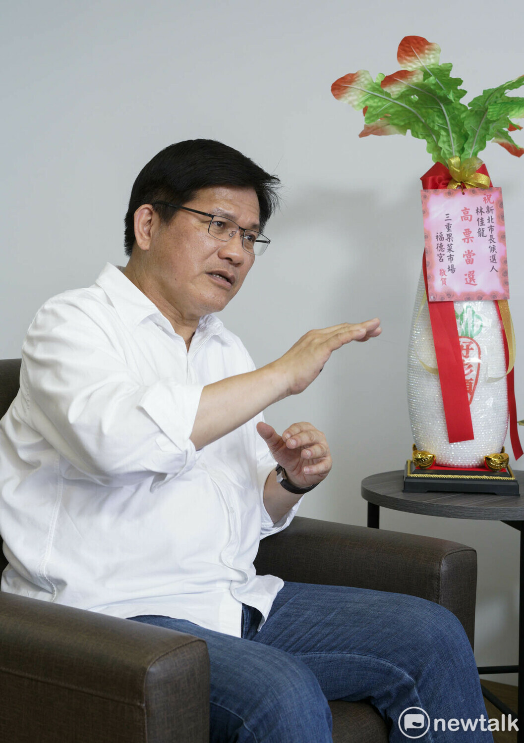 林佳龍認為，新北耶誕城不該只想著衝量、更該提升質感。 圖：張良一/攝