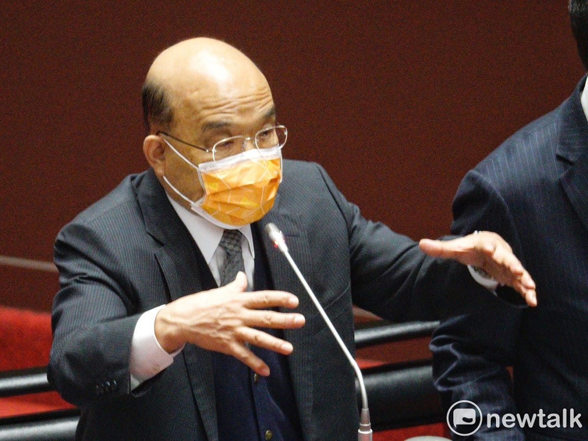 行政院長蘇貞昌在立院院會備詢。 圖：張良一/攝