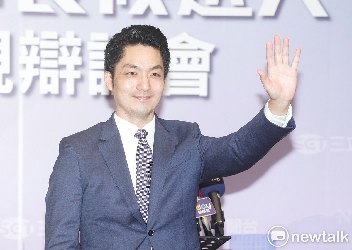 國民黨台北市長候選人蔣萬安出席台北市長候選人電視辯論會。 圖：張良一/攝
