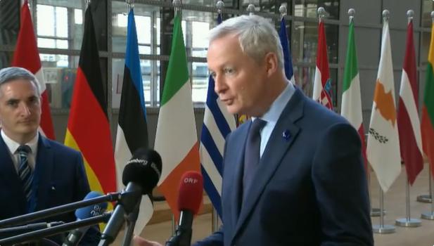 法國財政部長勒麥爾（Bruno Le Maire）於 7 日前往比利時布魯塞爾參與會議，強調歐盟必須反對《通膨削減法案》。 翻攝自：twitter @RPFranceUE
