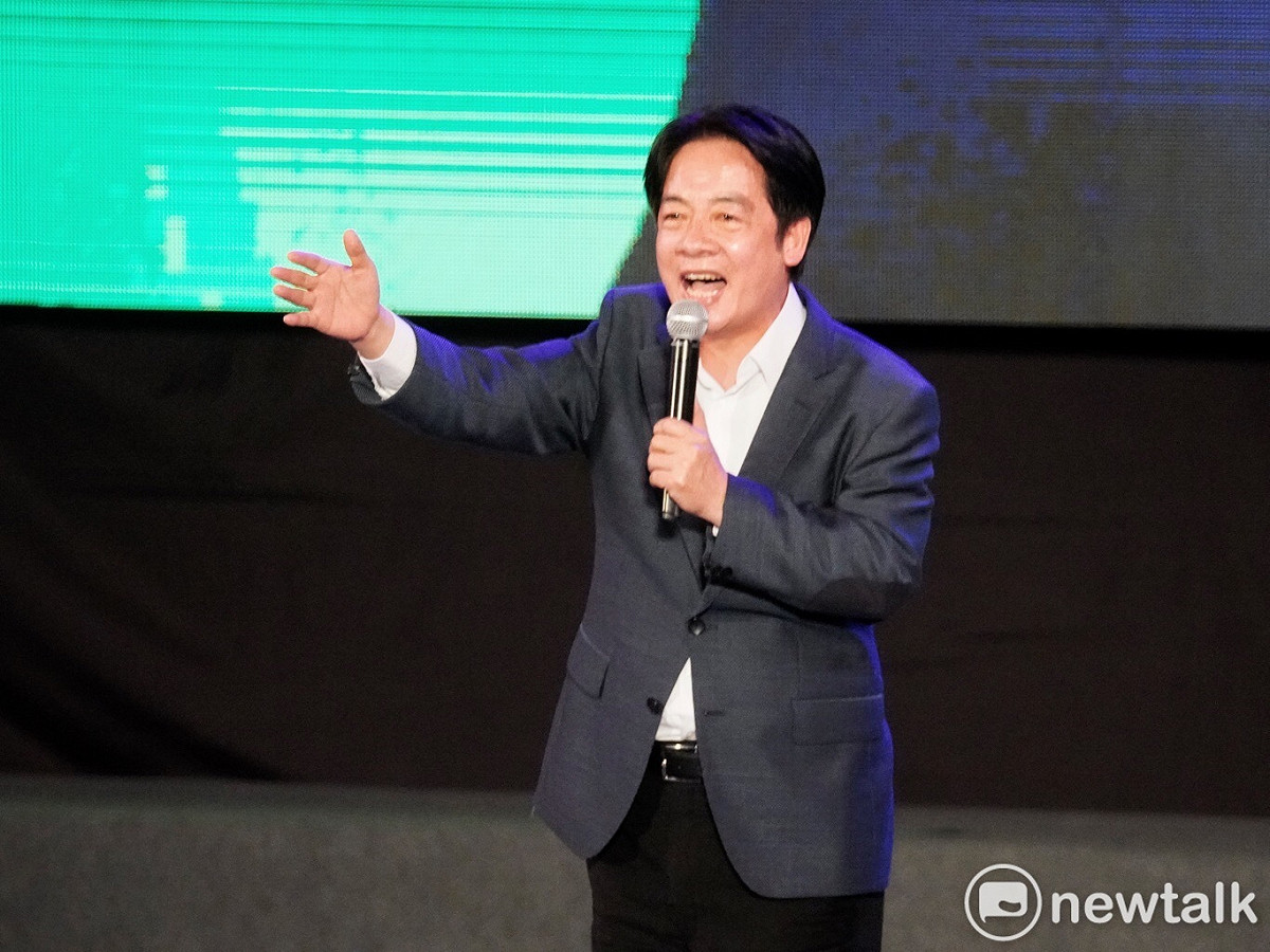 同額競選民進黨主席的副總統賴清德。圖為2022年11月12日民進黨凱道造勢。 圖：張良一/攝(資料照片)