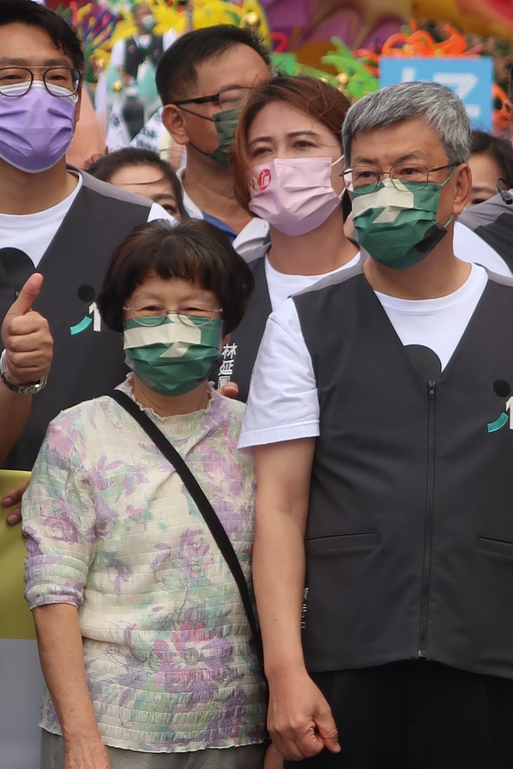 前副總統陳建仁及夫人羅鳳蘋 圖：林朝億/攝