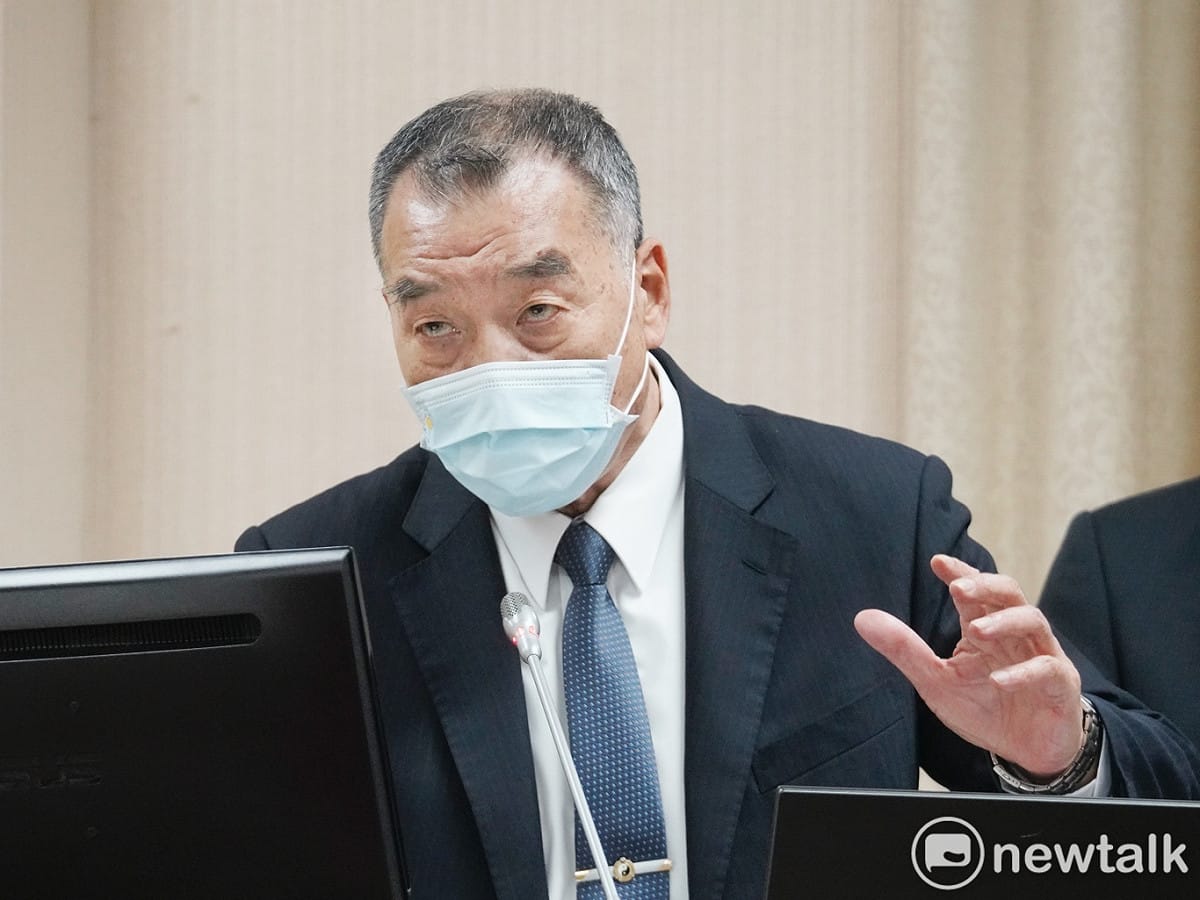 國防部長邱國正在立院外交及國防委員會備詢。 圖：張良一/攝