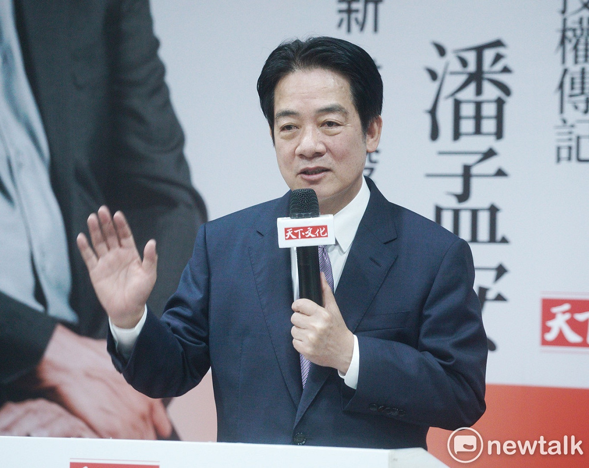 副總統賴清德出席前屏東縣長潘孟安「紅色鋼鐵人」新書發表會。 圖：張良一/攝