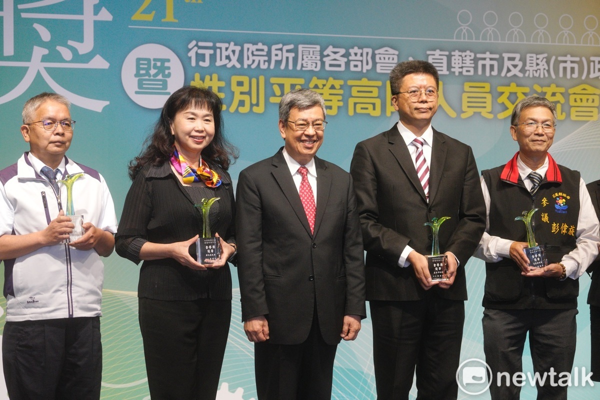 政院長陳建仁出席第21屆金馨獎頒獎典禮。 圖：張良一/攝