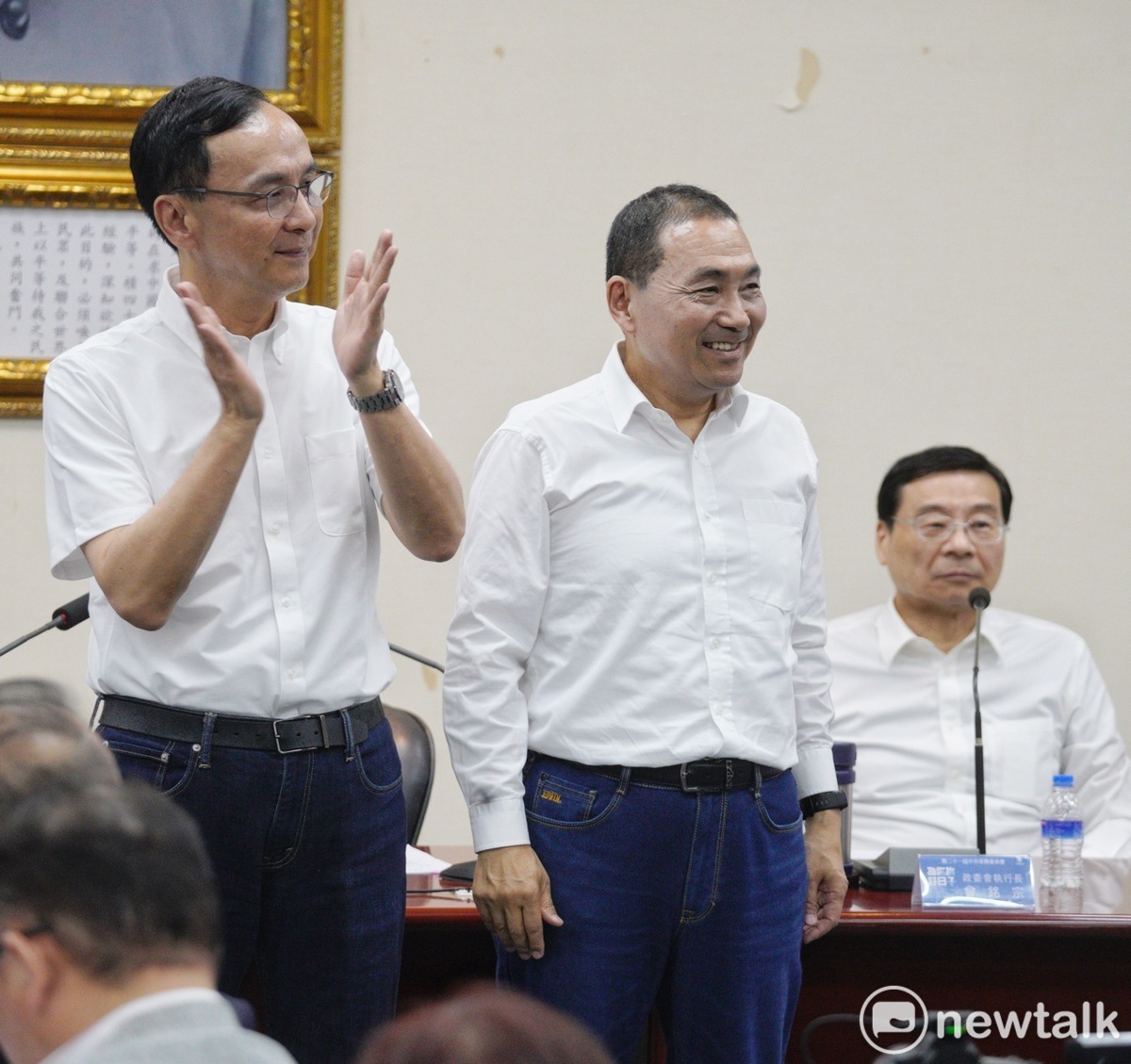 時力批評，國民黨總統參選人侯友宜(右)只顧選總統。 圖：張良一/攝(資料照)