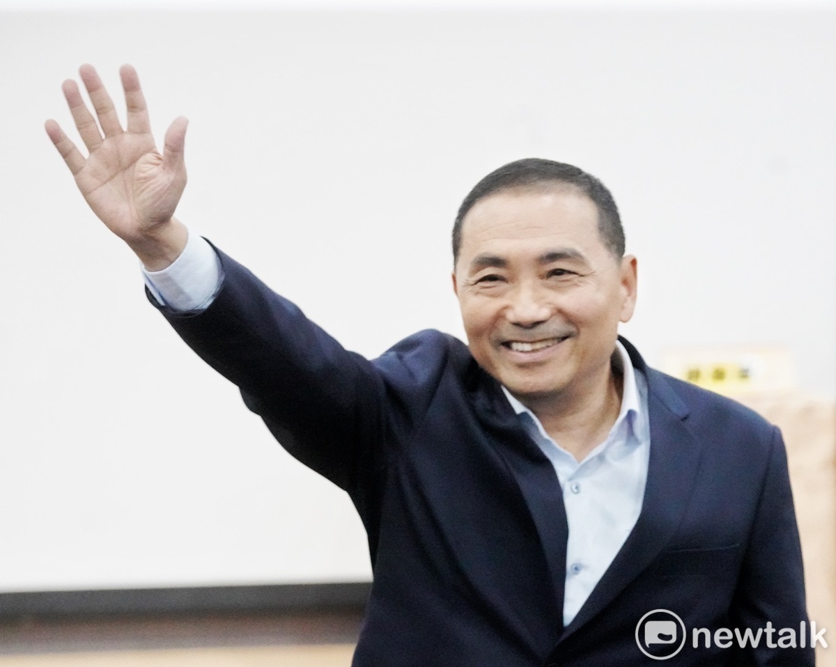 國民黨總統參選人侯友宜出席「校園總統馬拉松論壇－侯友宜市長接棒」活動。 圖：張良一/攝