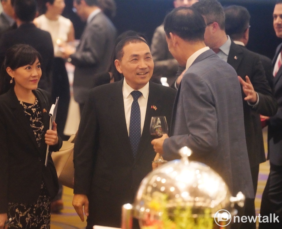 國民黨總統參選人侯友宜出席「美國獨立紀念日酒會」。 圖：張良一/攝
