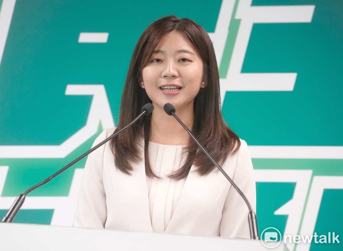 民進黨中執會今通過徵召莊銘淵、謝佩芬、謝子涵、曾聖凱、謝志忠參選區域立委。圖為謝子涵。 圖：張良一/攝