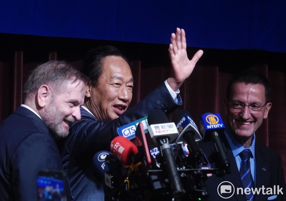 鴻海創辦人郭台銘出席歐洲商會菁英午餐會系列活動。 圖：張良一/攝