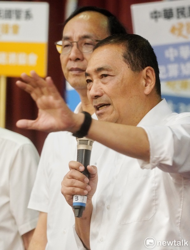 國民黨總統參選人侯友宜出席中華民國警系挺侯後援總會成立大會。 圖：張良一/攝