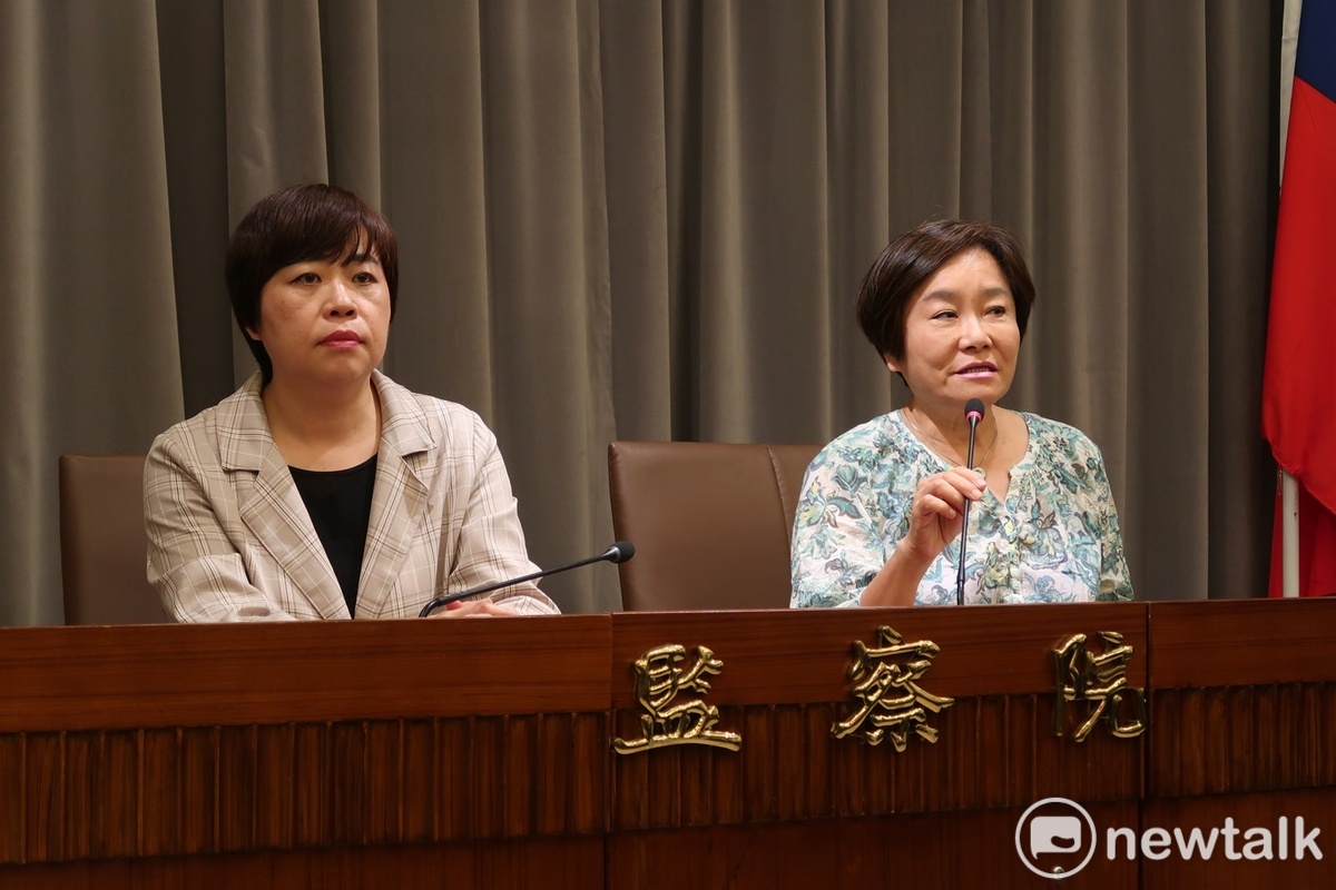 監委葉大華（左）及紀惠容。 圖：林朝億/攝