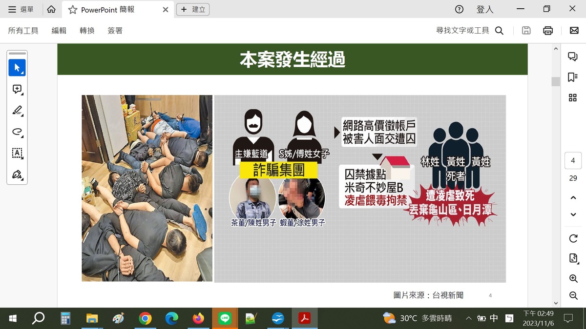 2022年發生台版柬埔寨/青埔寨詐騙案，多位國人遭到詐騙集團囚禁，甚至有3人被打死棄屍 圖：監委提供