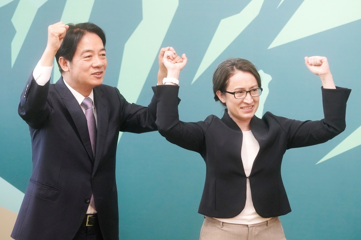 賴清德今天公布副手蕭美琴，他說這是社會眾所期待。 圖:張良一攝