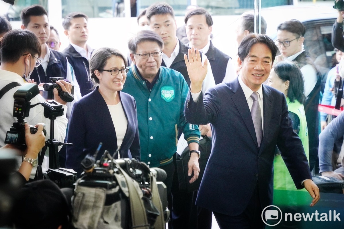 賴清德今天公布競選搭檔為蕭美琴。 圖:張良一攝