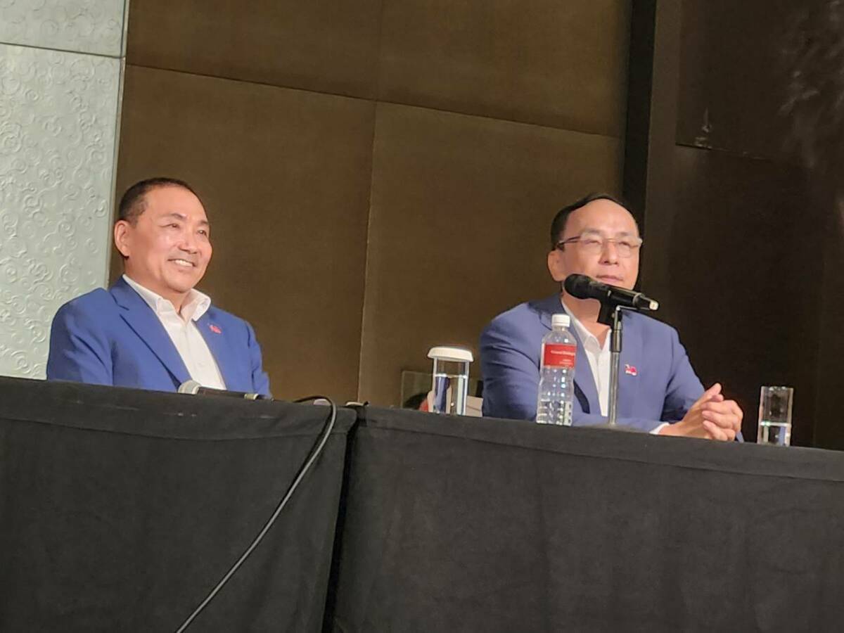 國民黨主席朱立倫答覆郭台銘質問侯友宜代表他自己，但黨有黨的立場，他還是要來關切。 圖:黃建豪拍攝