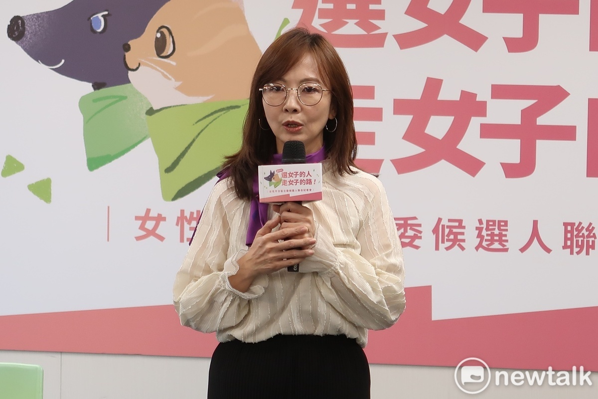 民進黨不分區立委候選人、藝人「萬老師」郭昱晴。 圖：林朝億/ 攝（資料照）