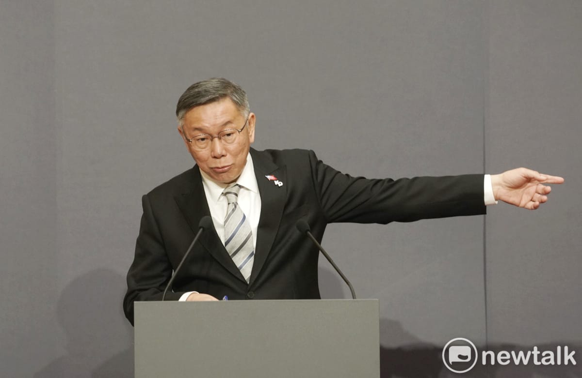民眾黨總統候選人柯文哲參加總統電視政見發表會。 圖：張良一 / 攝（資料照）