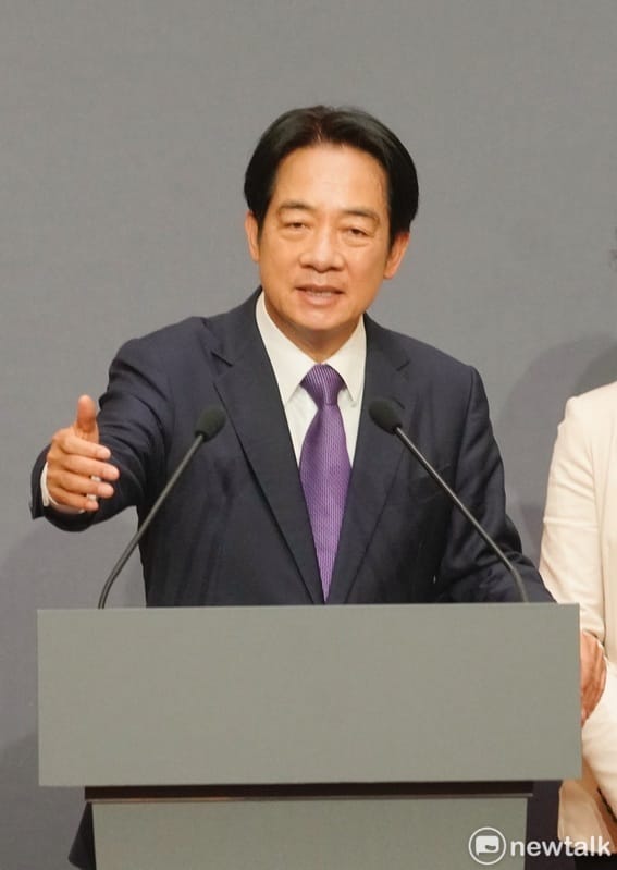 民進黨總統候選人賴清德參加總統大選電視政見發表會。 圖：張良一/攝