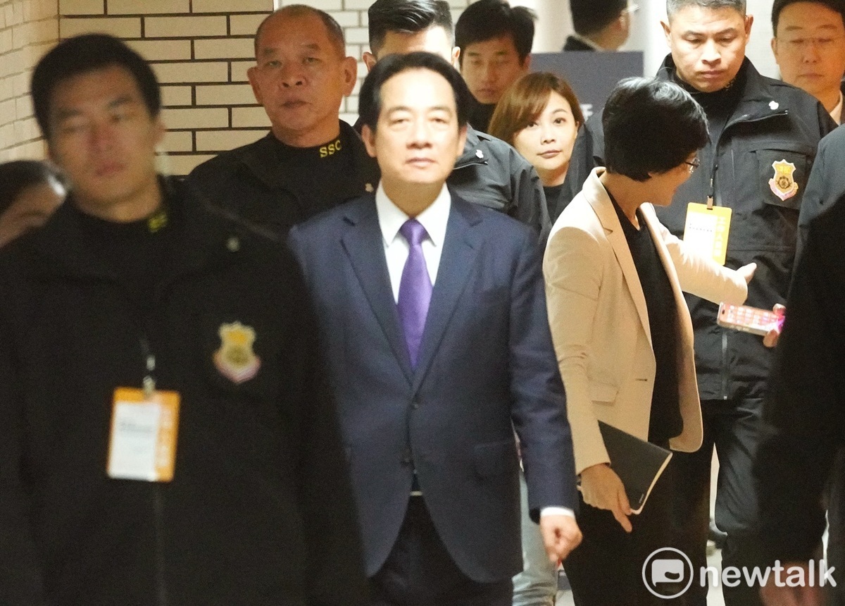 民進黨總統候選人賴清德參加總統大選電視政見發表會。 圖：張良一/攝