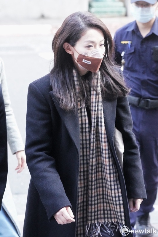 新竹市長高虹安再度北上出庭接受訊問。 圖：張良一攝（資料照）