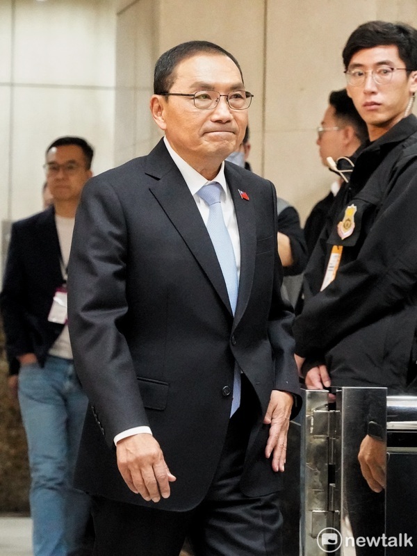 國民黨總統候選人侯友宜出席第三場電視政見發表會。 圖：張良一/攝