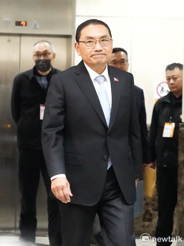 國民黨總統候選人侯友宜出席第三場電視政見發表會。 圖：張良一/攝