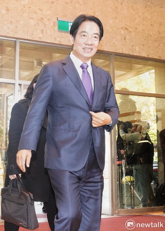 民進黨總統候選人賴清德出席總統大選電視辯論會。 圖：張良一/攝