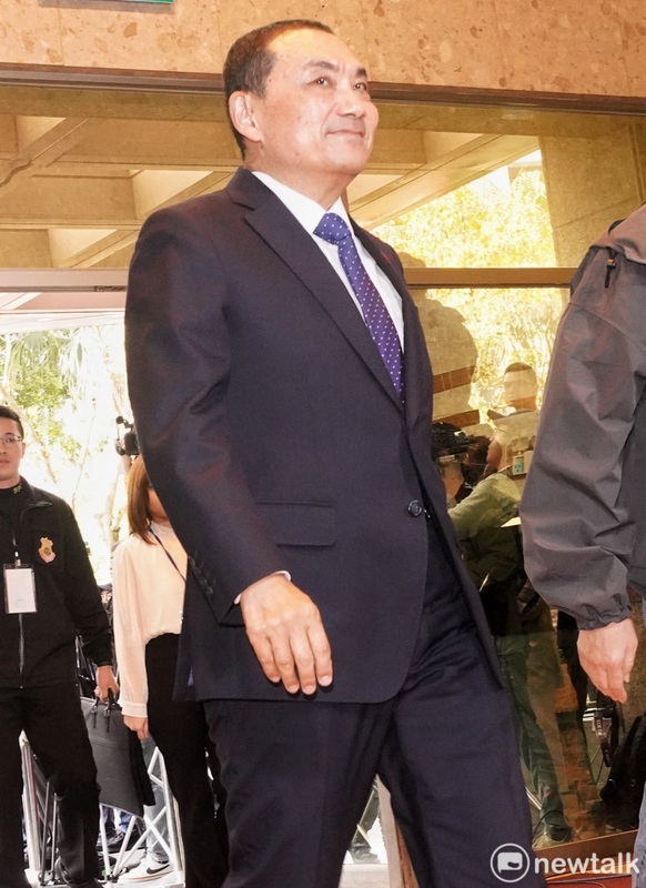 國民黨總統候選人侯友宜出席電視辯論會。 圖：張良一/攝